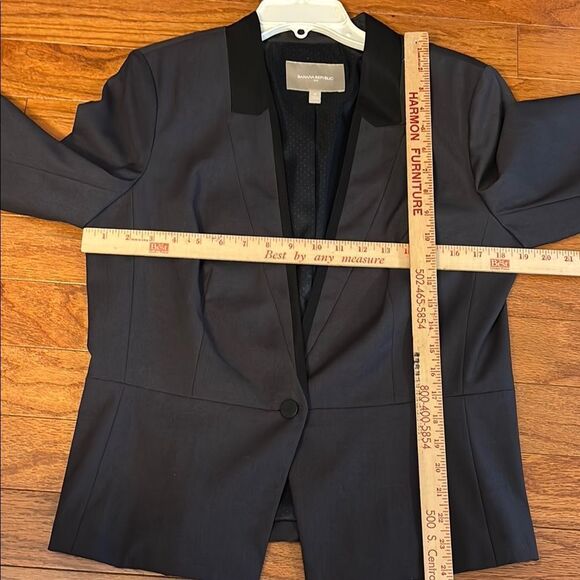 Banana Republic Black and Gray Blazer Tailored Suit Jacket - Picture 5 of 9